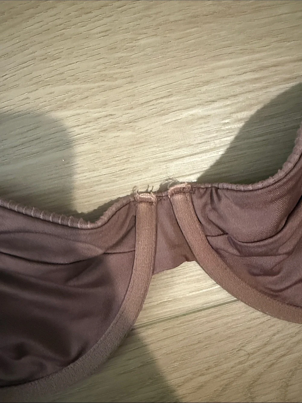Monday Swimwear Ribbed Underwire Bikini Set - Mauve Brown